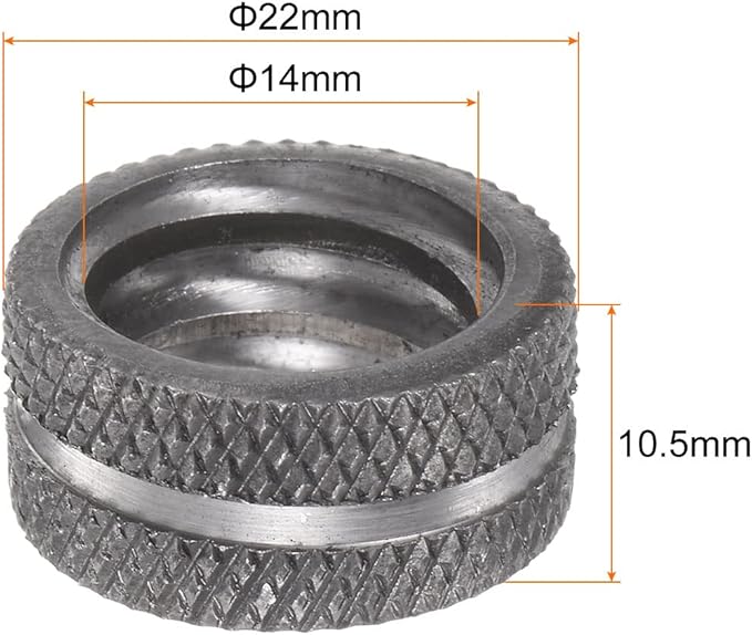 HARFINGTON Pipe Wrench Nut 8" Plumbing Wrench Replacement Knurl Nut High Carbon Steel
