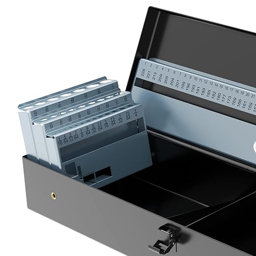 115PCS Drill Bit Index Box, Empty Metal Case (Excluding Drill Bits)