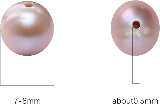 Natural Pearl Beads Potato 7-8mm Purple Freshwater Cultured Loose Gemstone Beads for DIY Jewelry Making 13.8''/Strand HQ