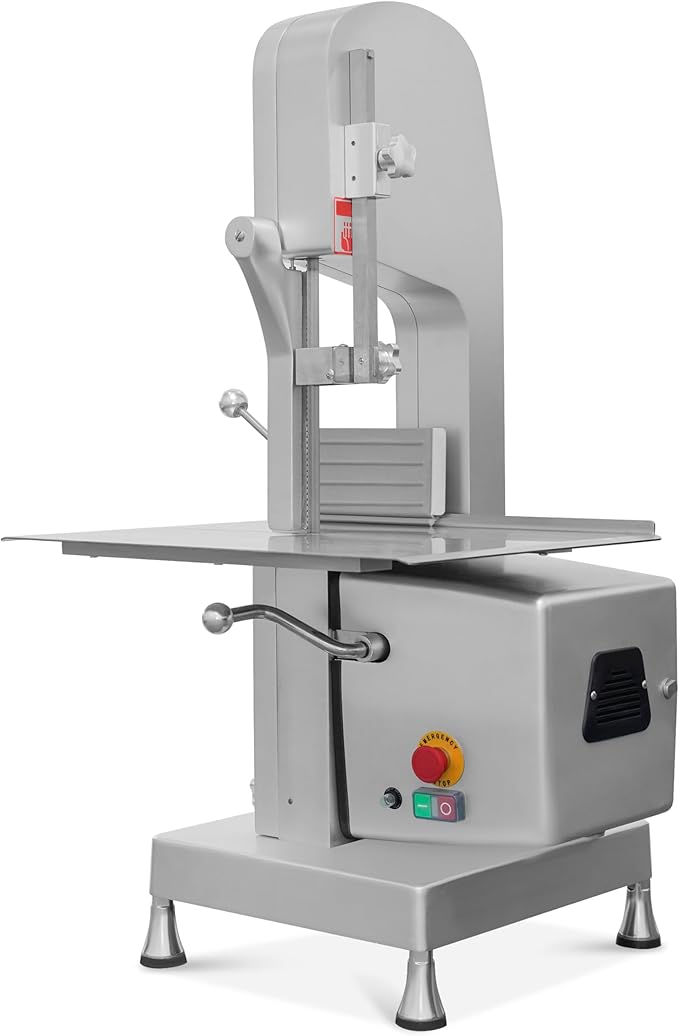 B-310S 2400W 3.3HP [ ETL & NSF Certified ] Countertop Electric Bone Band Saw – Commercial Meat Cutter, 7.9" Adjustable Cutting Thickness, 78.7" Stainless Steel Blade, Safety Shut-Off Emergency Stop
