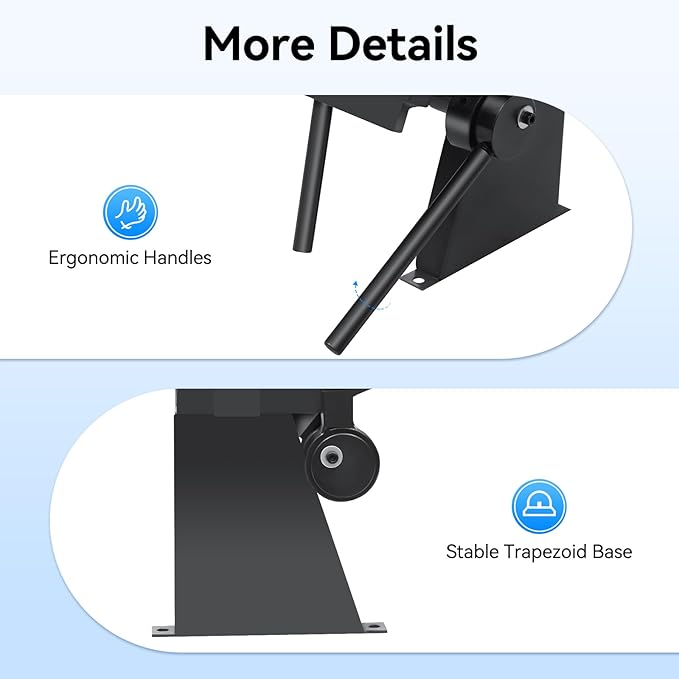 1-24'' Pan & Box Brake, 0-135° Bending Angle Sheet Metal Bender Folder Former Capable of Handling 20 Gauge Low Carbon Steel with Removable Fingers for Bending Carbon Steel Copper Aluminum Plates