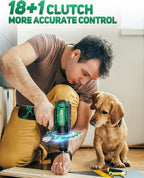 KIMO Cordless Drill/Driver Kit, 48pcs Power Drills Set w/Li-Ion Battery and Charger - 12V MAX Drills 280 In-lb Torque, 18+1 Metal Clutch, 3/8" Keyless Chuck, Built-in LED-Drill for Wood Bricks