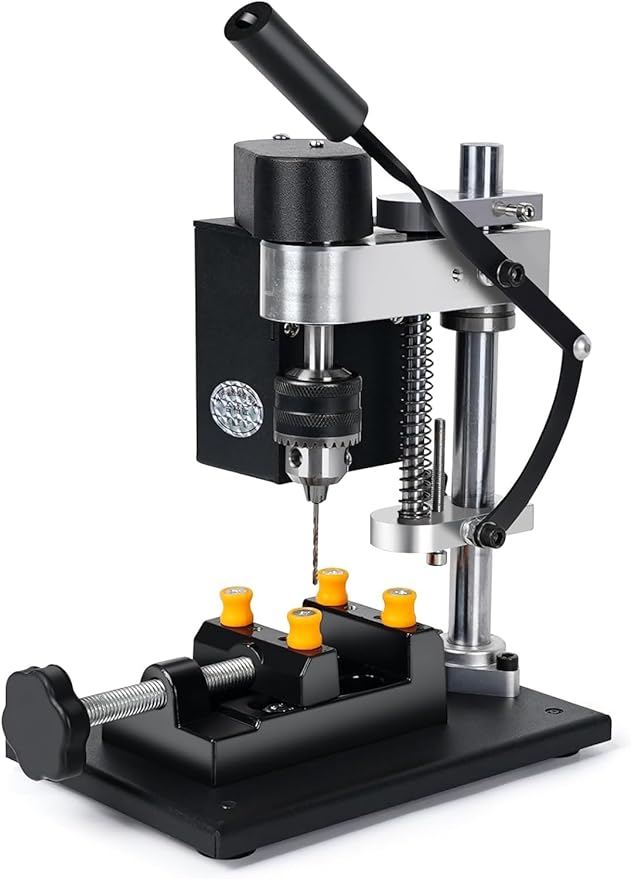 Mini Bench Drill Press, 6 Inches Precision Benchtop Drilling Machine, Suitable For Direct Drilling Of Metal, Wood, Plastics, Acrylic,Metal Wooden DIY Jewelry Making Crafts Tool