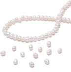 Natural Pearl Beads Potato 4-5mm White Freshwater Cultured Loose Gemstone Beads for DIY Jewelry Making 13.8''/Strand HQ