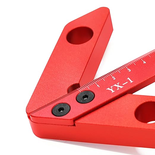 Center Measuring Tool,Center Finder, Line Gauge Center Finder, 45/90 Degree Right Angle Line Gauge Carpenter Ruler,Aluminum Alloy Woodworking Center Scribe Square Center Scribe 90mm