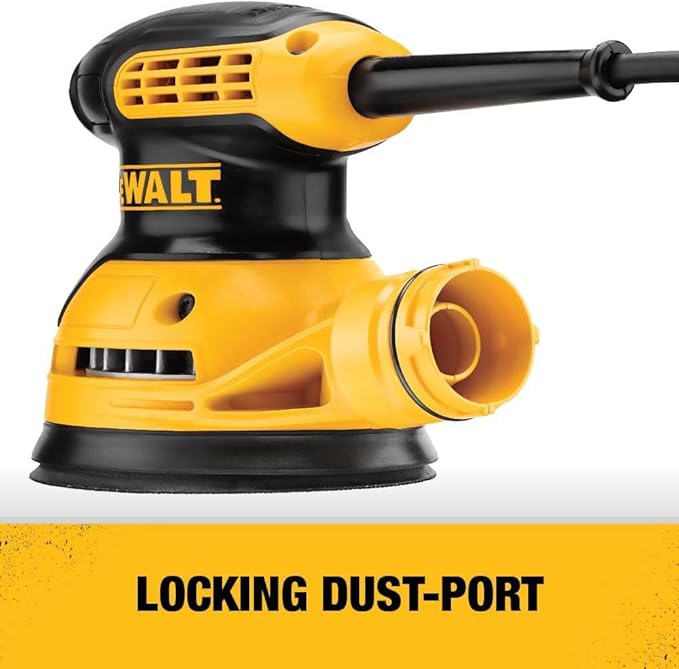 DEWALT Orbital Sander Kit, 5 inch, 3 amp, Corded, 12,000 OPM (DWE6421K)