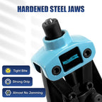 Meiwaltee 13" Rivet Gun, 1/4 Pop Rivet Gun with 100 Pcs Rivets, Manual Hand Heavy Duty Riveter with 5 Nosepieces for Plastic Metal,Aluminum, Plastic, Tube Stock,Gutter & Automotive.