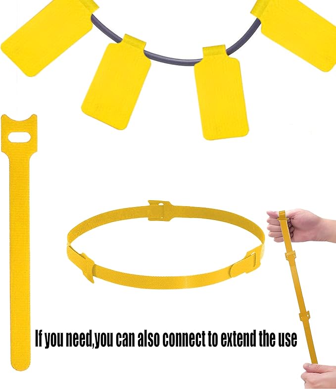 Cable Labels & Reusable Hook and Loop Fastening Ties Set - 30 Pcs Cord or Wire Labels & 30 Pieces Cable Tags for Electronics, Home & Office Cord Management