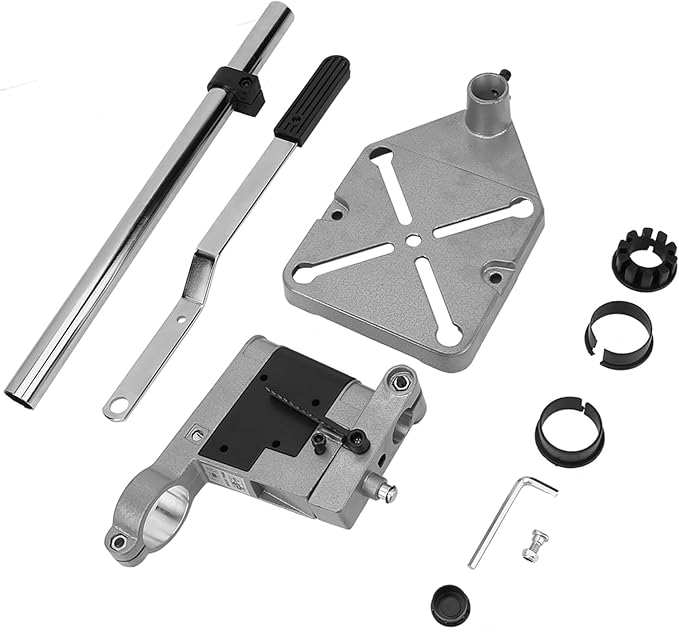 Drill Press Stand, Universal Bench Clamp Desktop Drill Holder Workbench Repair Tool with Single Hole Aluminum Heavy-duty Base