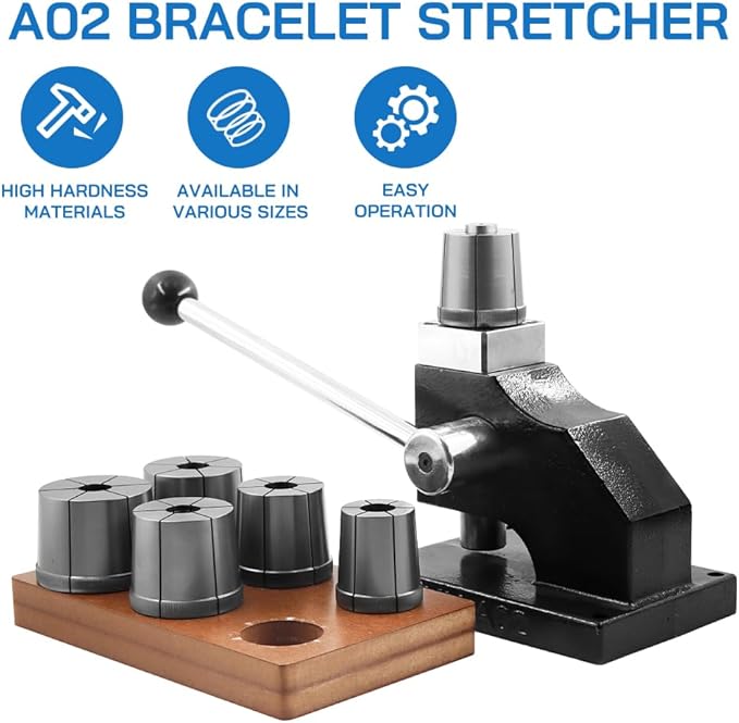 Lakimi Bracelet Sizer Stretcher Enlarger Mandrel Machine – Round & Oval Bangle Expander Tool for Jewelers, Jewelry Making & Repair LK-A02
