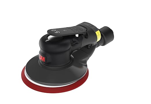 3M Random Orbital Sander, Xtract Pneumatic 88957, 6 in, Self-Generated Vacuum, 3/32 in Orbit, Ergonomic and Lightweight ROS, 209W Motor, Dust Extraction