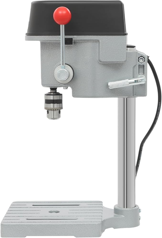 340W Portable Bench Drill Press, 50HZ Brushed Pure Copper Motor Mini Drilling,Corded Mini Table Drill with 3-Level Speed,High-Precision 0.98 Inch Depth Tabletop Drilling Machine