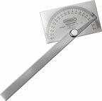 General Tools Angle Protractor #17 Stainless Steel Square Head + General Tools 88CM Tungsten Carbide Scribe and Magnet, Copper, Replaceable Tip