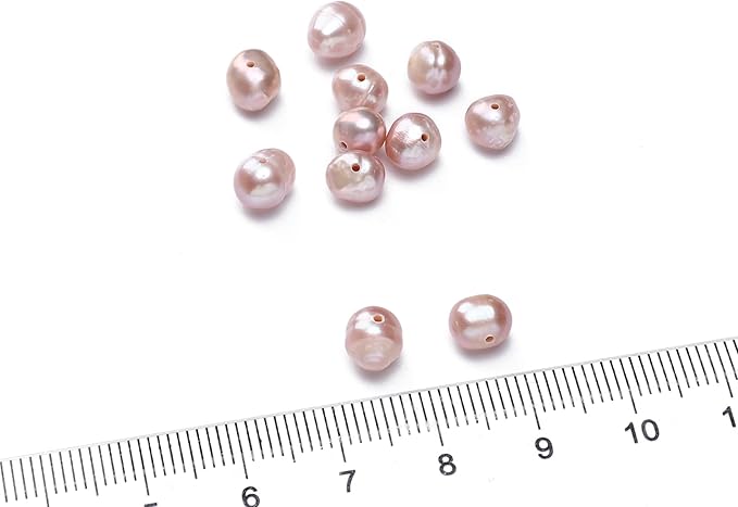 Natural Pearl Beads Potato 5-6mm Purple Freshwater Cultured Loose Gemstone Beads for DIY Jewelry Making 13.8''/Strand HQ