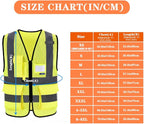 A-SAFETY High Visibility Mesh Safety Reflective Vest with Pockets and Zipper,Hi Vis Viz Reflective Safety Vest(Yellow Mesh S)