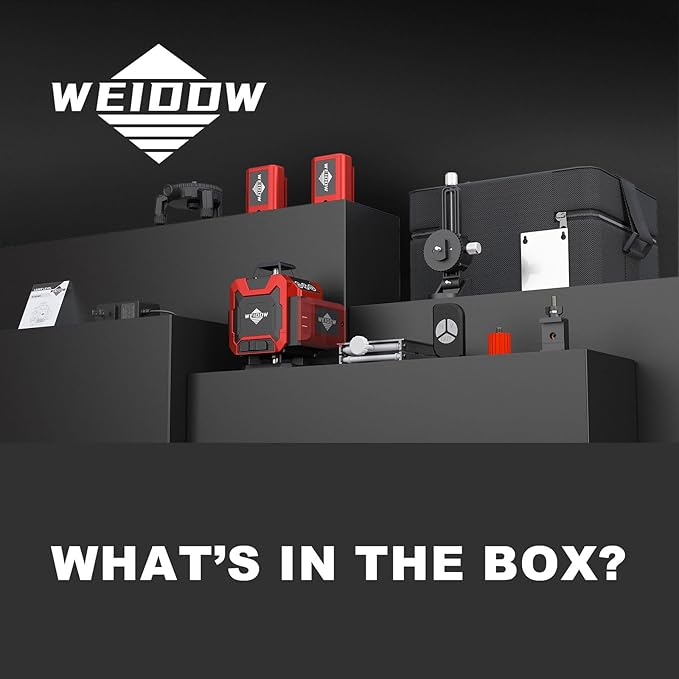 Laser Level,WEIDDW 4D 16 Lines Laser Level 4x360 Self Leveling Tool for Construction and Picture Handing Green Cross Line Vertical and Horizontal Line leveler Tool