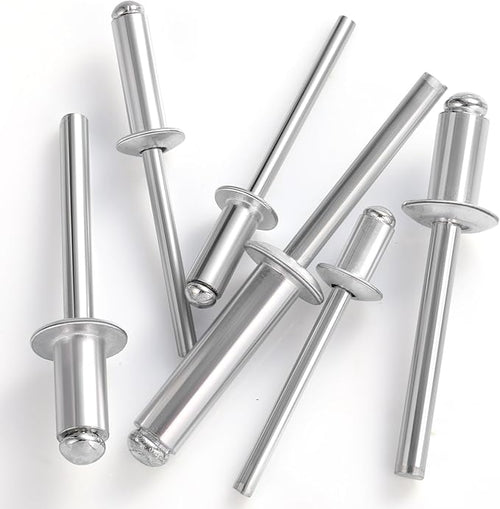 (110Pcs) 3/16" x1" Aluminum Blind Rivets, 4.8 x 25mm Pop Rivets,Rivets for Metal,Silver-(VG10112)