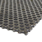OnlineMetals A36 Carbon Steel Perforated Sheet, Unpolished (Mill) Finish, Hot Rolled, Staggered 0.125" Holes, ASTM A36, 0.036" Thickness, 20 Gauge, 12" Width, 24" Length, 0.1875" Center to Center