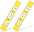 DOWELL 9 Inch Magnetic Box Level Torpedo Level(2PCS),3 Different Bubbles/45°/90°/180°Measuring Shock Resistant Torpedo Level