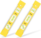 DOWELL 9 Inch Magnetic Box Level Torpedo Level(2PCS),3 Different Bubbles/45°/90°/180°Measuring Shock Resistant Torpedo Level