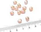 Natural Pearl Beads Potato 5-6mm Pink Freshwater Cultured Loose Gemstone Beads for DIY Jewelry Making 13.8''/Strand HQ