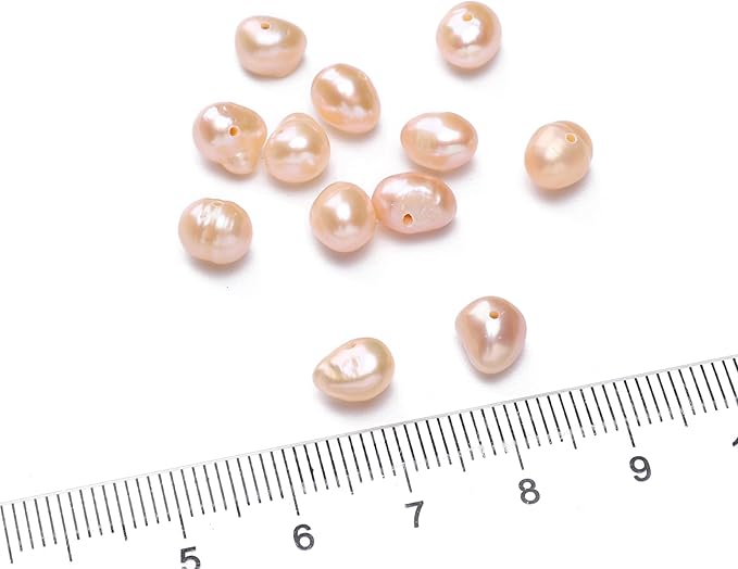 Natural Pearl Beads Potato 5-6mm Pink Freshwater Cultured Loose Gemstone Beads for DIY Jewelry Making 13.8''/Strand HQ