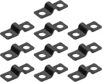 uxcell 100Pcs U-Shaped Pipe Clamp, 3/16 Inch(4mm) 2 Hole U-Tube Strap Clamp Heavy Duty Connector Bracket for Conduit Cables Wire Cord, Black