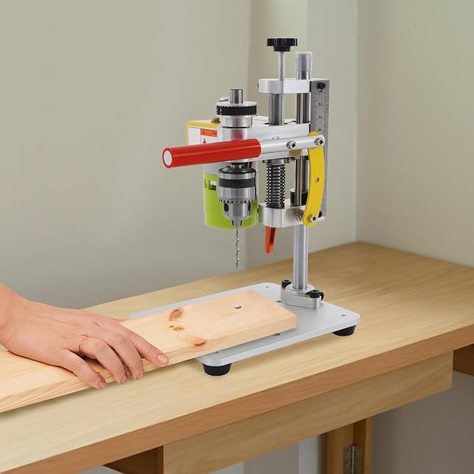 Electric Mini Drill Press, 3000RPM Drill Press Work Station Precision Benchtop Drills Presses with B10 Chuck & Drills Vise for Metal Wooden Jewelry DIY and Crafts Projects