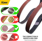 1 x 42 Inch Sanding Belt Pack 1-Inch x 42-Inch,12 Pcs(4 Each of 80 120 150 Grits) Aluminum Oxide for Sander
