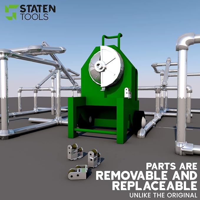 1-1/2"-2" Roller Support Set: Compatible with Greenlee 555/Current Benders (Replaces Parts 17984 & 21002), Heavy-Duty Steel Construction