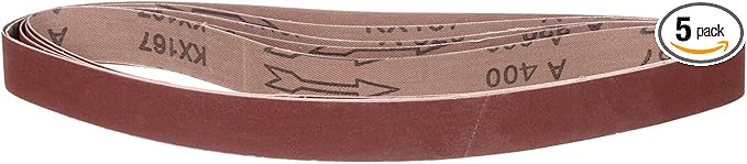 1 x 30 Inch Sanding Belt, 5 Pcs 400 Grit Knife Sharpener Belts Work Sharpening for Belt Sander Knife Carving Tool Metal Working