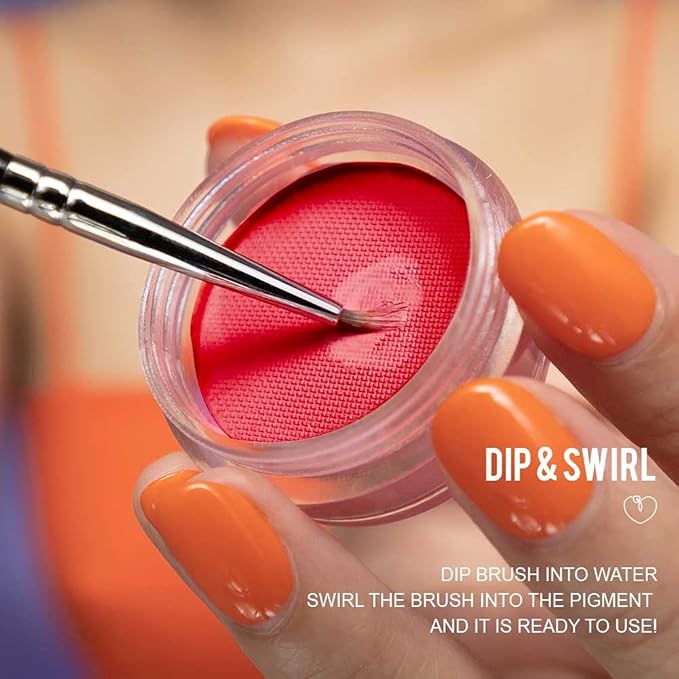 '-Water Activated Eyeliner -Wet Liner Makeup - Smudge Proof Face Body Paint - Skin Safe & Child Friendly - “TruLuv” Red -10g/container