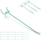 HUHOLE Pegboard Hooks 6 Inch 50PC, Blue Peg Board Hooks, Fit 1/4" or 1/8" Pegboard, Ideal Peg Board Organizer Accessories for Garage Tool Organization, Wall Storage (Blue, 6 Inch)