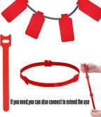 Cable Labels & Reusable Hook and Loop Fastening Ties Set - 30 Pcs Cord or Wire Labels & 30 Pieces Cable Tags for Electronics, Home & Office Cord Management