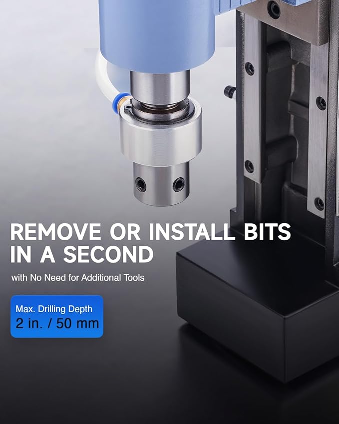 ZELCAN 1550W Mag Drill Press with 2" Dia. 3125 lbf/13900N Mag Force, 650 rpm Power Magnetic Drill with Stepless Speed & Reversible Direction for Metal Surface