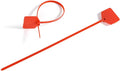 8 in Marker Nylon Cable Ties, Plastic Water Proof Tags, Self-Locking Written-on Cable Marker, Security Seals Label for Cabling, Wire Marking Label, Shipping Hanging Tags - Red/ 100pcs