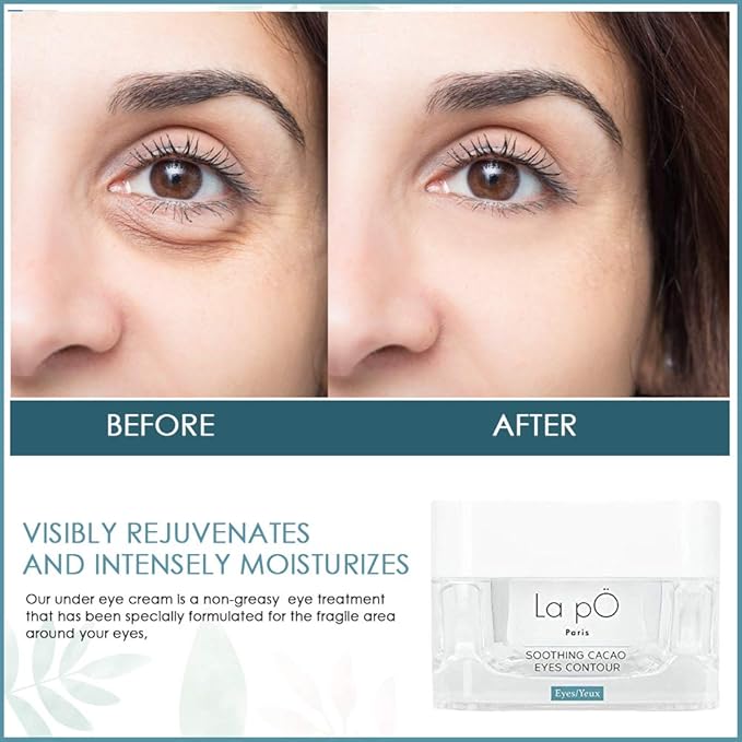 "La pO Paris Cacao Enriched All-In-One Eye Contour - Ultimate Dark Circle and Puffiness Defense with Firming Power."-VeraVaultWomen