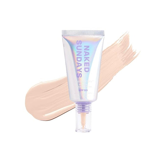 Naked Sundays BeautyScreen™ SPF 50 Mineral Peptide Foundation Tint – 2-in-1 Skin Tint & Mineral Sunscreen | Radiant, Buildable Coverage, Acne-Safe, Infused with Peptides (1.5 Fair Cool, 1.01 Fl Oz)-VeraVaultWomen