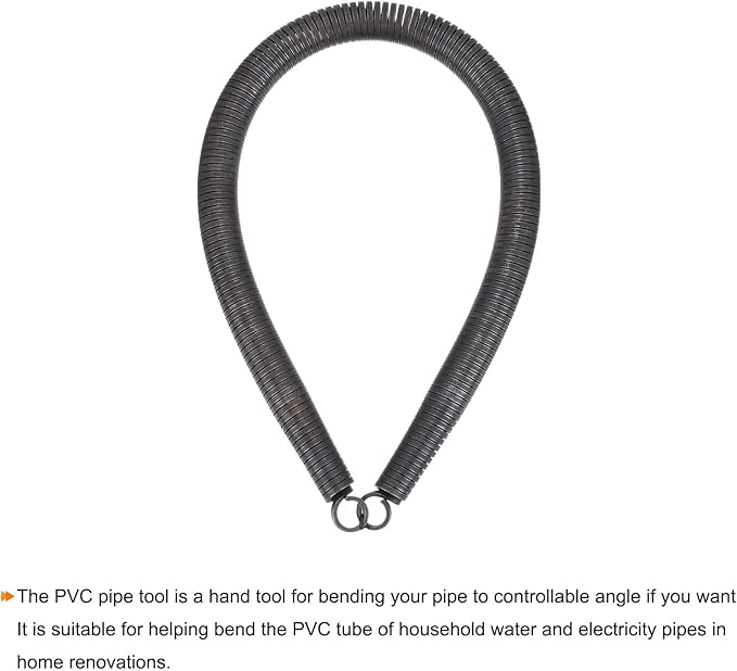 MECCANIXITY Spring Tube Bender OD 18.8mm/0.74" Steel Spring Pipe Bending Tubes 500mm/19.69" Length for 3/4" PVC Pipe(ID 20mm) in Home Renovations,Electrician Wiring Bending(insert-pipe use)