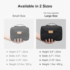 LEVEL8 Travel Toiletry Bag for Women Men, Travel Organizer Water Repellent, Makeup Organizer with Hang Hook for Travel Accessories, Large/Black