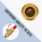 Shut off Ball Valve 1 Inch, SUNGATOR 1 Inch Ball Valve, Push-to-Connect Water Shut off Fittings, No Lead Brass Push Plumbing Fittings for PEX Pipe, Copper, CPVC, Pack of 1