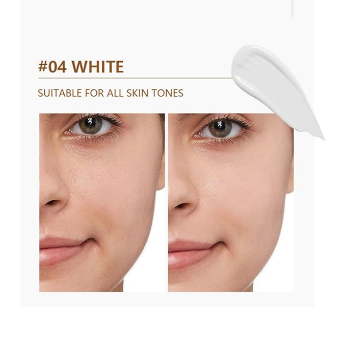 MAEPEOR Moisturizing Face Primer 4 Colors Long Lasting Matte Face Primer For Neutralizing Uneven Skin Tones & Brightening Complexion (04 White)-VeraVaultWomen