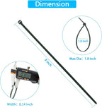 8 Inch Garden Green Zip Tie 1000 PCS, 40 Lbs - Small to Medium Zip Tie, Nylon PA66 UV Resistant Cable Tie Heavy Duty for Indoor and Outdoor Use - Ideal for bundling and securing objects