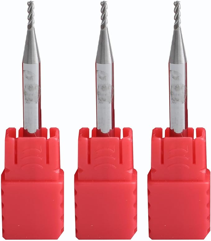 Metric Micrograin Carbide Square End Mill 4 Flute 3.5 0MM 3 PCS 【 ≈0.13779 inch】 HRC55° for Milling Alloy Steels Hardened Steel, Metal & More Mill Bits Sets for Professionals & DIYers