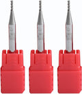 Metric Micrograin Carbide Square End Mill 2 Flute 3 PCS 0.4MM 【 ≈0.01575 inch】 HRC55° for Milling Alloy Steels Hardened Steel, Metal & More Mill Bits Sets for Professionals & DIYers