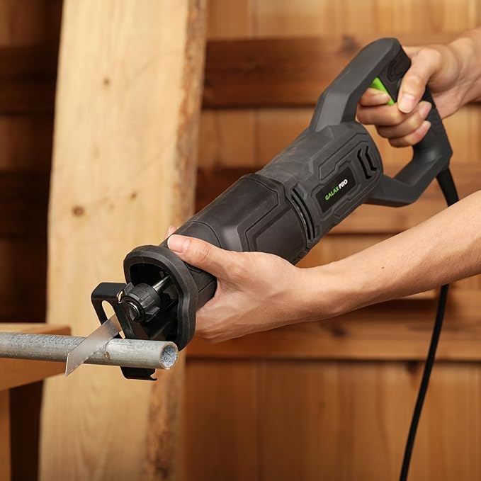 GALAX PRO 120V Reciprocating Saw, 6.0 Amp Variable Speed Corded Reciprocating Saw with1-1/8" Stroke Length, 2800RPM and 6" Max for Wood, Metal, PVC Pipe Cutting