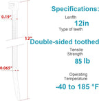 12 Inch Zip Ties Double Sided Toothed (Bulk 1000 Pack),85 LBS Tensile Strength Heavy Duty Cable Wire Ties With Self-Locking Adjustable More Durable Nylon Tie Wraps for Indoor Outdoor