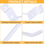 Moxweyeni 100 Pack Slatwall Hooks Slatwall Accessories Slat Wall Hanging Pegboard Hangers Slat Board Display Hooks for Retail Garage Organization Gridwall, White(7.8 Inch)