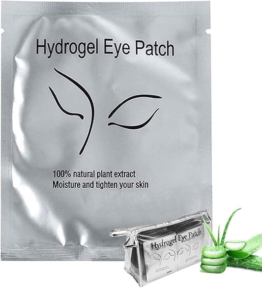 100 Pairs Eyelash Extension Gel Patches Kit, Lash Extension Lint Free Under Hydrogel Eye Mask Pads Beauty Tool with Transparent Cosmetic Bag-VeraVaultWomen
