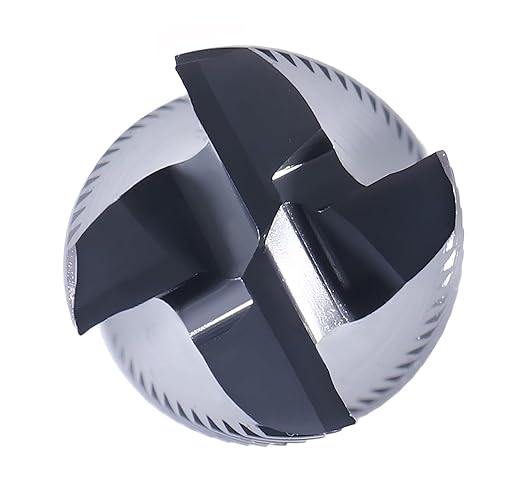 Accusize Industrial Tools 3/4'' Fine Tooth M42 8% Cobalt Tialn Roughing End Mill, 3/4'' Shk Dia, 1-5/8'' Flute Length, 3-3/4'' Oal, 4 Flute, 1104-0034